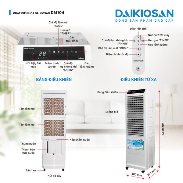 Quạt điều hòa Daikiosan DM104
