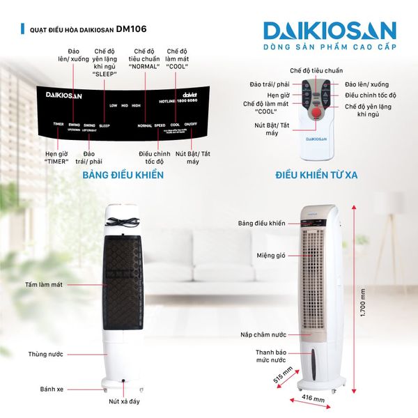 Quạt điều hòa Daikiosan DM106