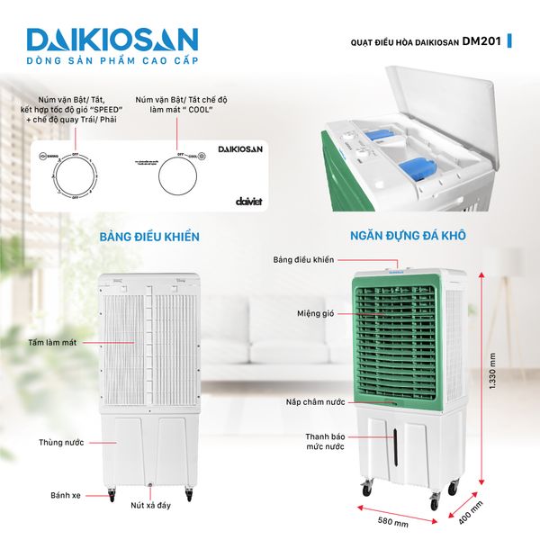 Quạt điều hòa Daikiosan DM201