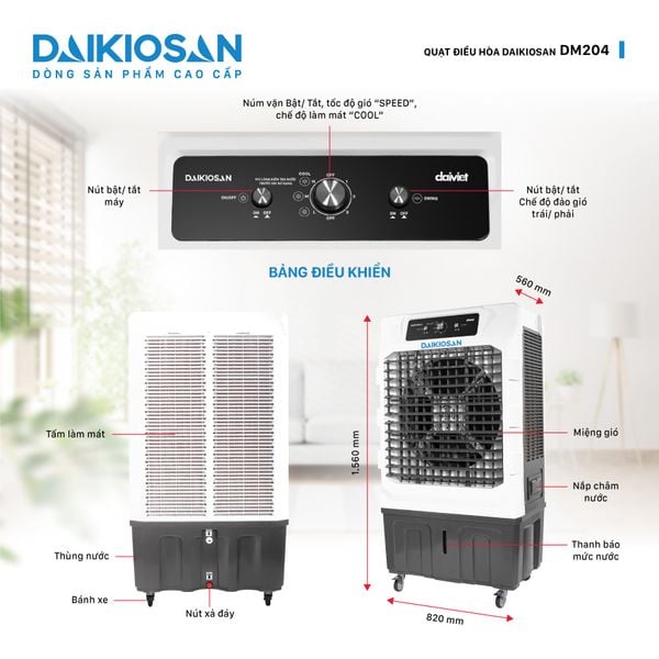 Quạt điều hòa Daikiosan DM204