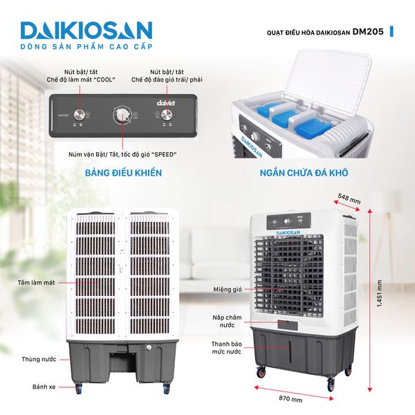 Quạt điều hòa Daikiosan DM205