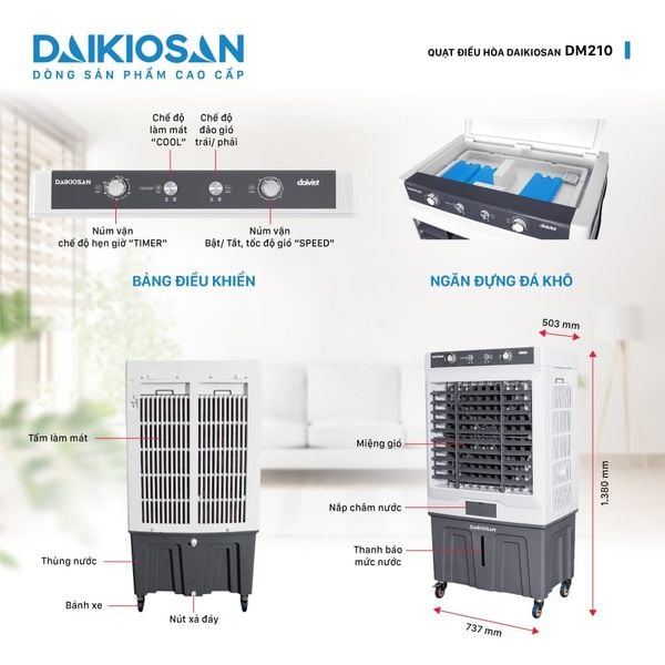 Quạt điều hòa Daikiosan DM210