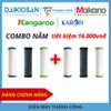 Lõi lọc nước DAIKIOSAN Combo lõi số 1 2 3 lõi lọc nước Đại Việt – PP5, CTO Anthracite, PP1 dùng cho máy RO