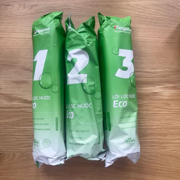 Lõi lọc nước Kangaroo Combo lõi số  123 – Phù hợp máy RO, tiêu chuẩn lọc sạch
