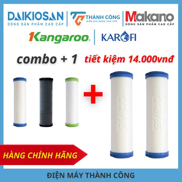 Lõi lọc nước DAIKIOSAN Combo lõi số 1 2 3 lõi lọc nước Đại Việt – PP5, CTO Anthracite, PP1 dùng cho máy RO