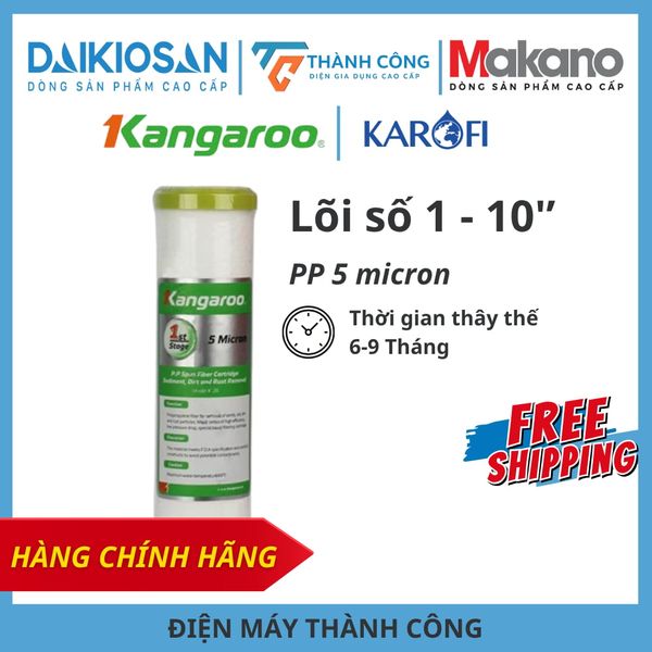 Lõi lọc nước Kangaroo Combo lõi số  123 – Phù hợp máy RO, tiêu chuẩn lọc sạch