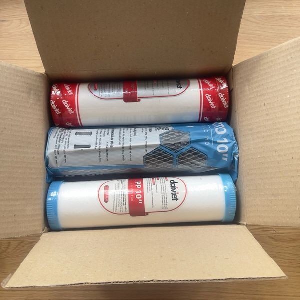 Lõi lọc nước DAIKIOSAN Combo lõi số 1 2 3 lõi lọc nước Đại Việt – PP5, CTO Anthracite, PP1 dùng cho máy RO