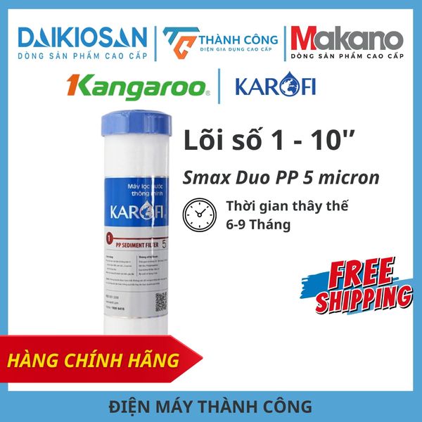 Lõi lọc nước Karofi Combo lõi số 123 chính hãng – Lõi PP5, OCB-GAC, PP1 thay thế máy lọc RO
