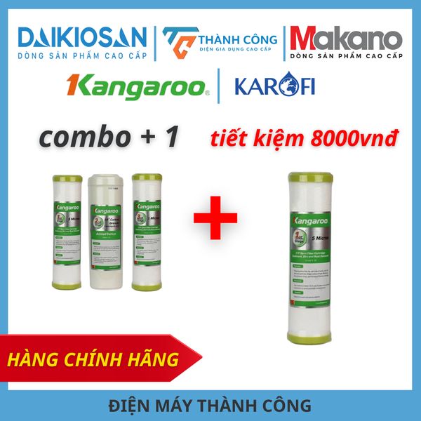 Lõi lọc nước Kangaroo Combo lõi số  123 – Phù hợp máy RO, tiêu chuẩn lọc sạch