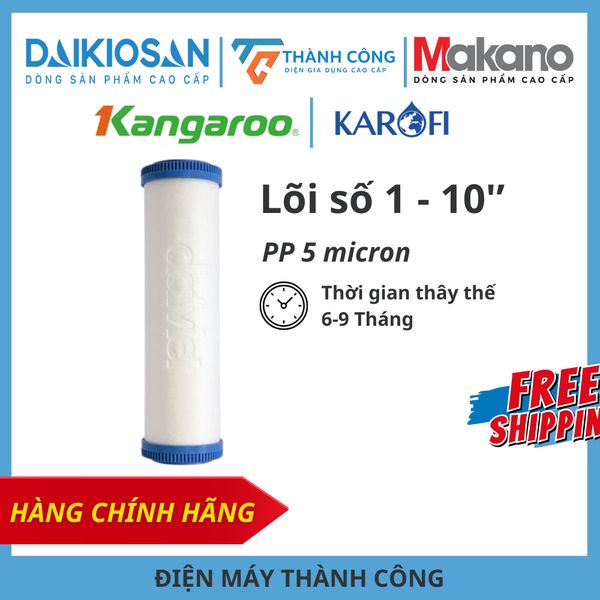 Lõi lọc nước DAIKIOSAN Combo lõi số 1 2 3 lõi lọc nước Đại Việt – PP5, CTO Anthracite, PP1 dùng cho máy RO