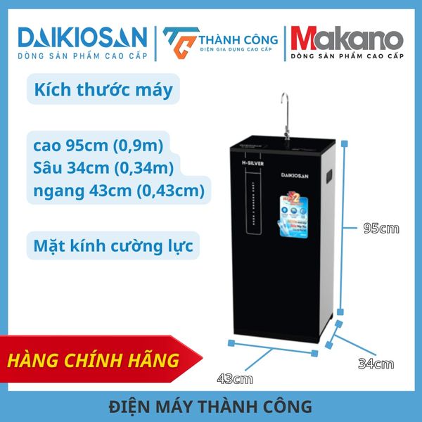 Máy lọc nước RO 9 cấp lọc siêu sạch H-silver Daikiosan DSW-32009K [Hàng chính hãng]