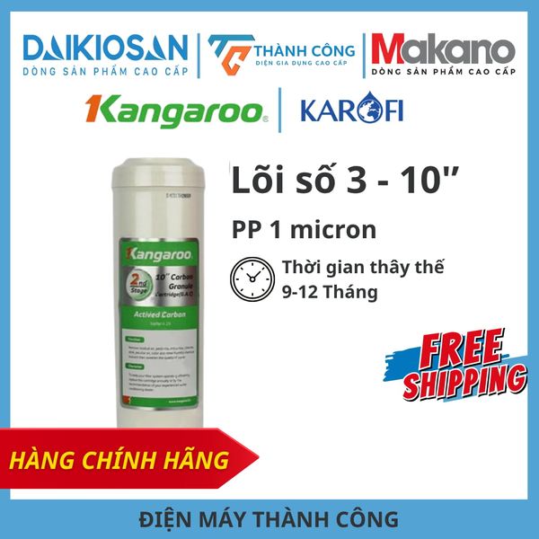 Lõi lọc nước Kangaroo Combo lõi số  123 – Phù hợp máy RO, tiêu chuẩn lọc sạch
