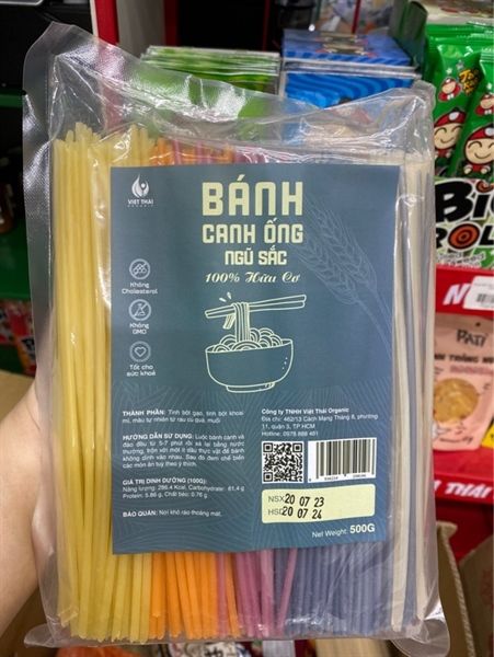 Bánh canh ống ngũ sắc VIỆT THÁI Organic (500g)