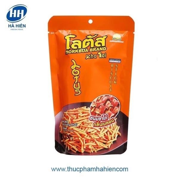 Bánh que Thái Lan vị thịt xông khói Dorkbua (50g)