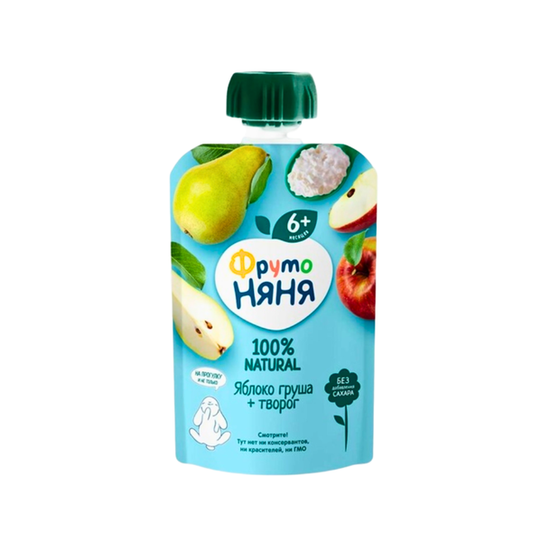 Trái Cây Nghiền Fruto Vị Táo, Lê, Phô Mai (90g)