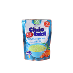 Cháo Tươi SG Food Vị Tôm, Rau Ngót Nhật, Cà Rốt (240g)