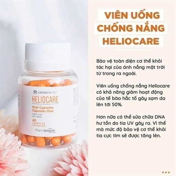 Heliocare oral capsules viên uống chống nắng 60 viên