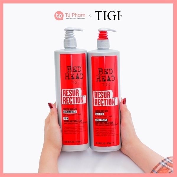 Dầu Gội TIGI Bed Head Resurrection Super Repair Shampoo Đỏ Mới (Chai 970ml)