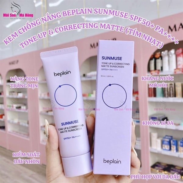 Kem chống nắng Beplain sunmuse tone up & correcting matte sunscreen (50ml)