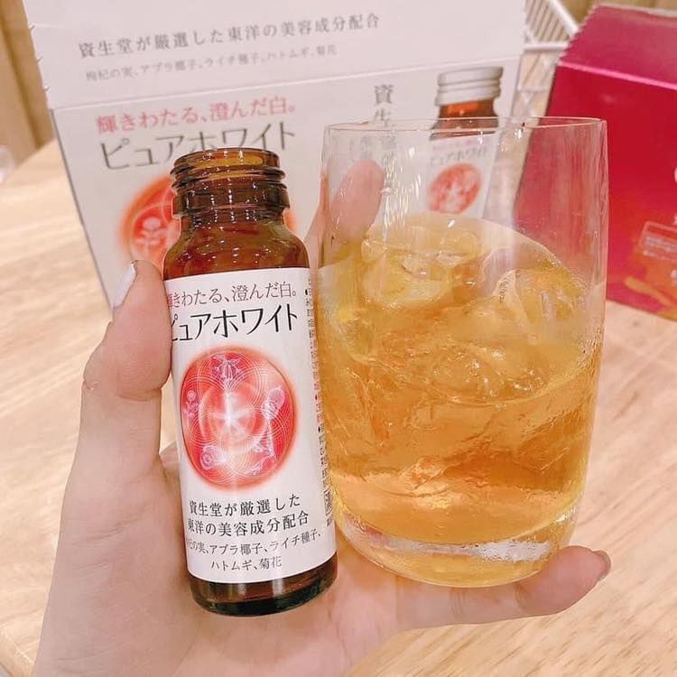 Nước Uống Trắng Da Pure White (Hộp 10 Ống x 50ml)