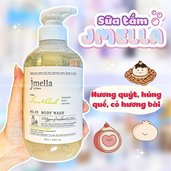 Sữa Tắm Jmella In France Lime&Basil Body Wash - NO. 03 (500ml)