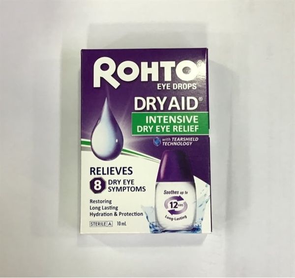 Nước nhỏ mắt dưỡng ẩm, giảm khô mắt chuyên sâu Rohto Dry Aid 10ml