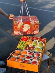 Hộp quà trái cây 2 tầng hoa