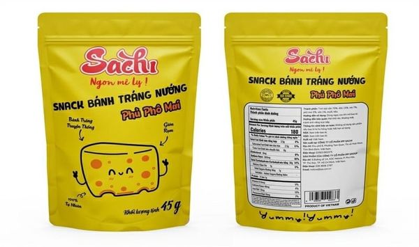 Snack bánh tráng nướng SACHI phủ phô mai (45g)