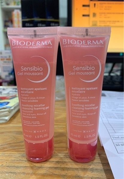 Gel rửa mặt Bioderma sensibio gel moussant lọ*45ml