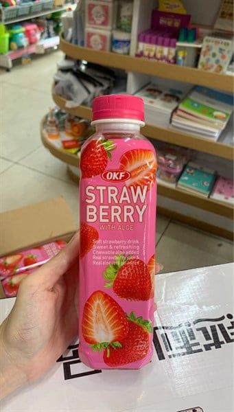 Nước dâu nha đam OKF stawberry with Aloe 500ml