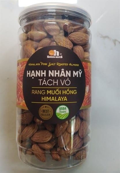 Oh Smile Nuts hanh nhân rang muối himalaya (500g)