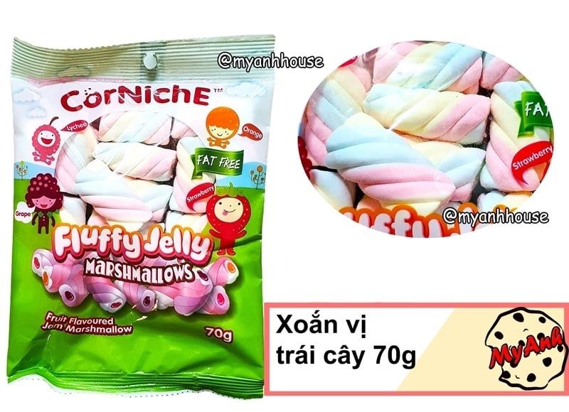 Kẹo Dẻo Fluffy Jelly Marshmallows (70g)