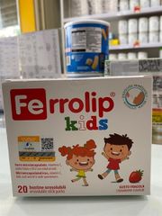 Bổ sung Sắt (dạng bột) Ferrolip Kids - Italy - Hộp 20 gói