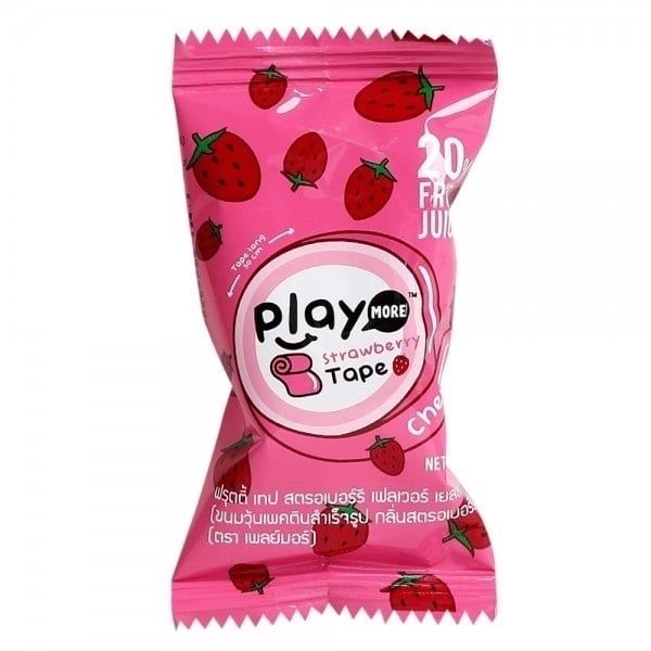 Kẹo dẻo cuộn Playmore Strawberry Tape (21g)