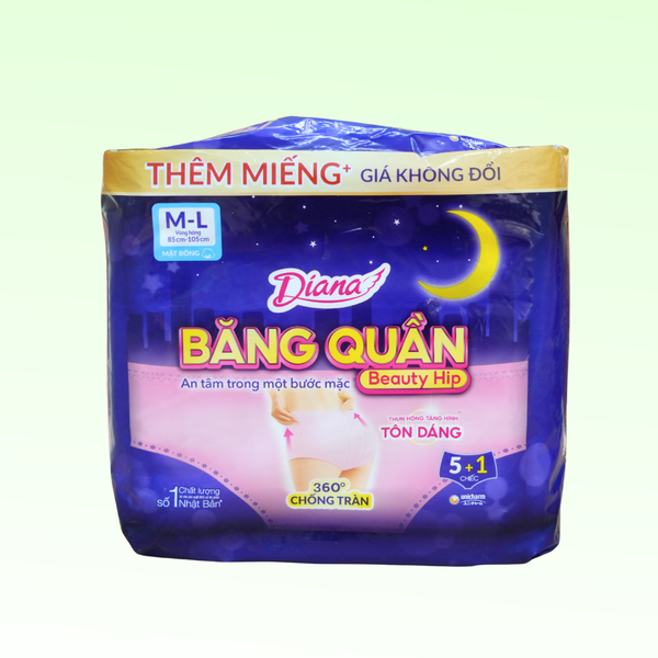 Băng Vệ Sinh Diana Dạng Quần Ban Đêm Size S-M