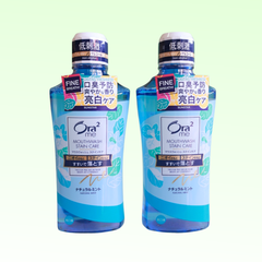 Nước Súc Miệng Không Cồn Ora2 me Breath & Stain Care Hương Bạc Hà Tự Nhiên (460ml)