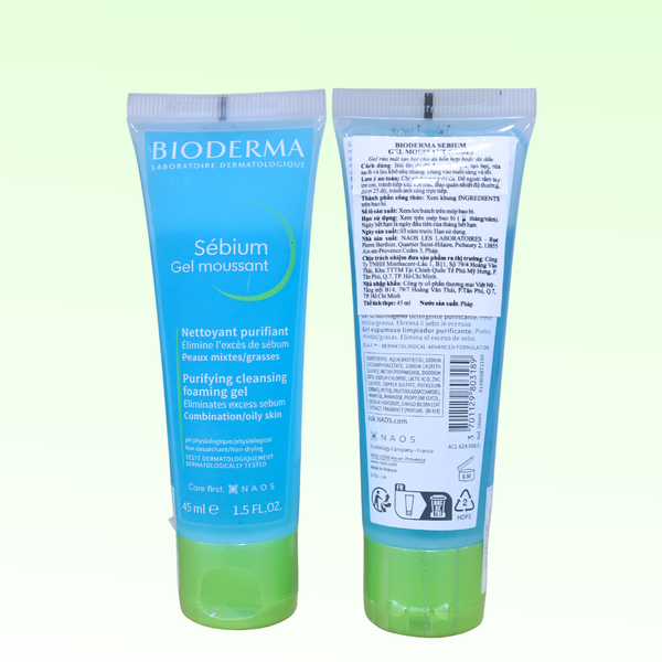 Srm Bioderma sébium xanh dầu mụn 45ml
