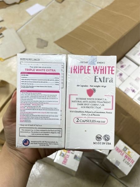 TRIPLE WHITE Viên uống chống nắng bản EXTRA màu hồng