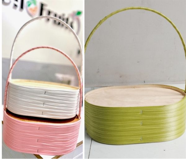 Giỏ trái cây Hồng / Trắng / Xanh Cốm ( Quai nhựa nhỏ : 60k , quai thường : 85k )