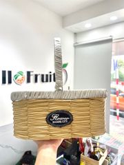 Giỏ Oval Viền Xám Flower