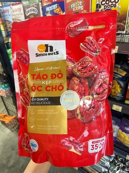 Oh Smile Nuts táo đỏ kẹp óc chó (350g)