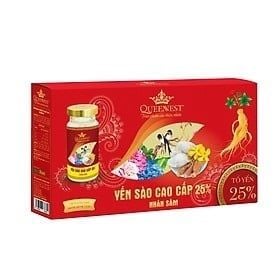 Yến sào cao cấp 25% QUEENNEST nhân sâm (150ml x 6)