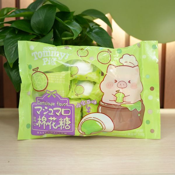 Kẹo xốp TOMMY'S PIG vị dưa lưới (100g)