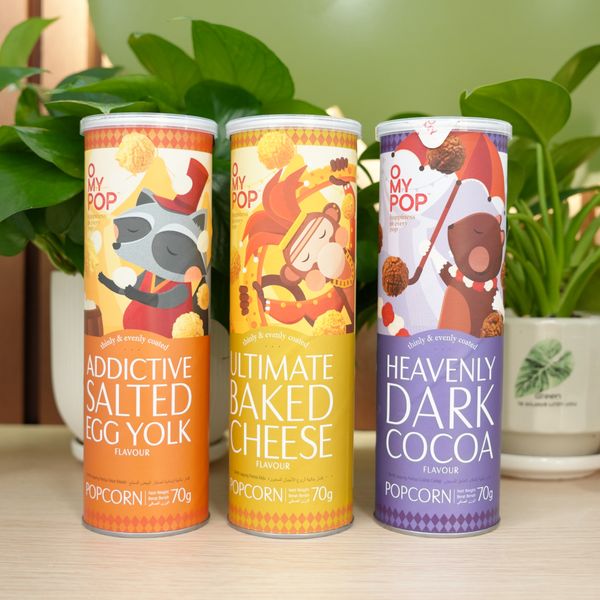 Snack Bắp Rang Omypop Socola Đen Lọ (70g(