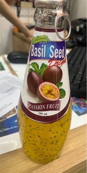 Nước ép Chanh Dây - hạt é chai thủy tinh 290ml