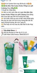 Sữa Rửa Mặt Senka Tạo Bọt Chiết Xuất Rau Má Dịu Nhẹ 100g Perfect Whip Low Ph Calming Cica