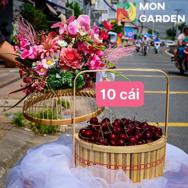 Giỏ Trái Cây Lẳng Tre Có Nắp