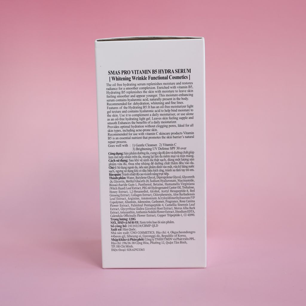 Tinh Chất Cấp Ẩm, Dưỡng Ẩm SMAS Pro Vitamin Hydra Serum (120g)