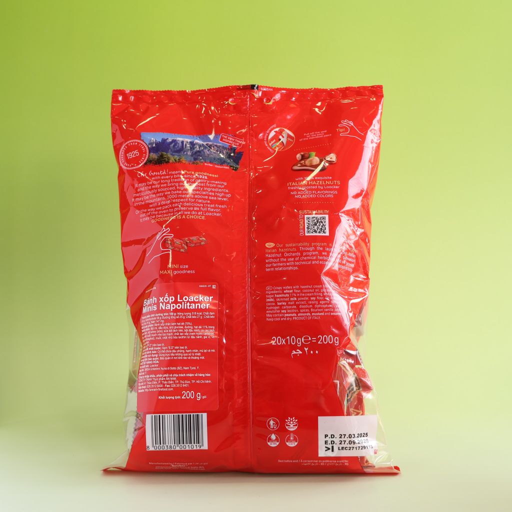 Bánh Xốp LOACKER Minis Napolitaner (200g)