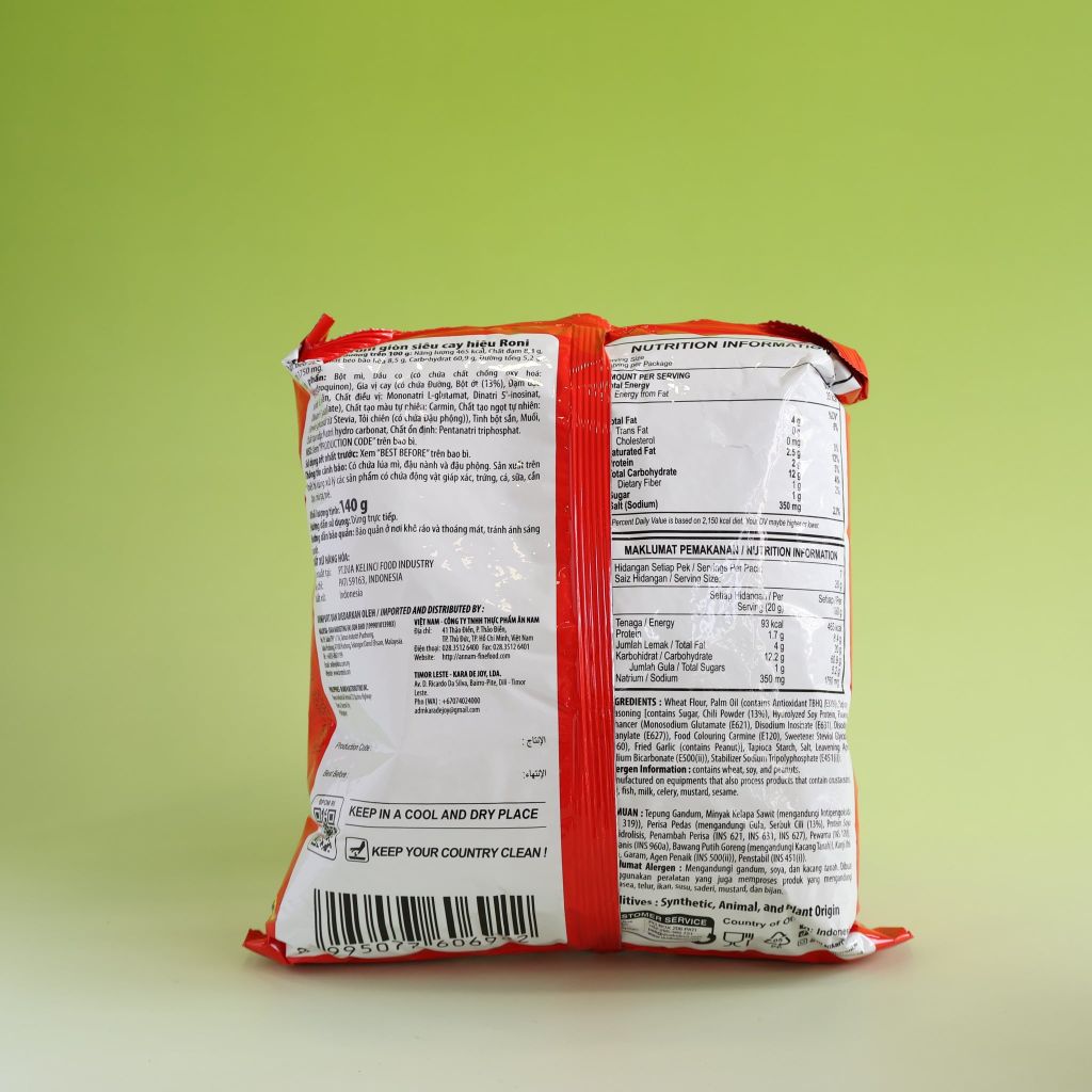 Snack Bắp Roni Crispy Macaroni Đỏ (140g)